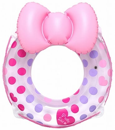 ドットウキワ リボン付 60cm  4970134620336 うきわ 浮き輪