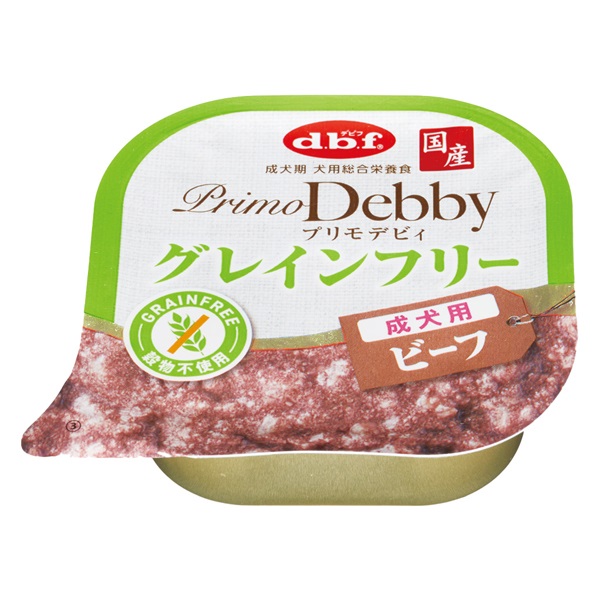 プリモデビィ グレインフリー 成犬用 ビーフ 95g デビフ d.b.f デビフペット(95g)