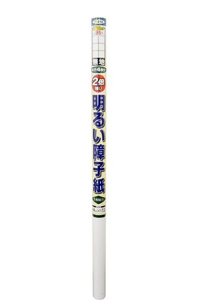 アサヒペン　ＵＶカット２倍強い明るい障子紙　94CMX7.2M(無地)