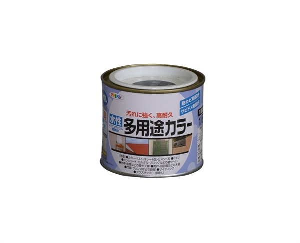 アサヒペン　水性　多用途カラー　１／５Ｌ(ツヤ消し黒)