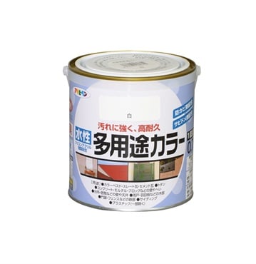 アサヒペン　水性　多用途カラー　0.7L　ペンキ　DIY　塗装(白)