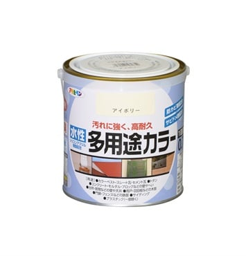 アサヒペン　水性　多用途カラー　0.7L　ペンキ　DIY　塗装(アイボリー)