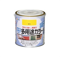 アサヒペン　水性　多用途カラー　0.7L　ペンキ　DIY　塗装(黄色)