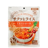 アルファー食品　玄米スープセット　サクッとライス　ミネストローネ　防災　非常食(190g)