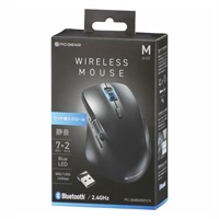 PCGEAR 静音ワイヤレスマウス Mサイズ(ブラック)