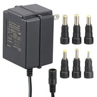 AudioComm DC4.5V対応汎用ACアダプター  変換プラグ6種付き トランス式　AV-DR4505N　オーム電機(AV-DR4505N)