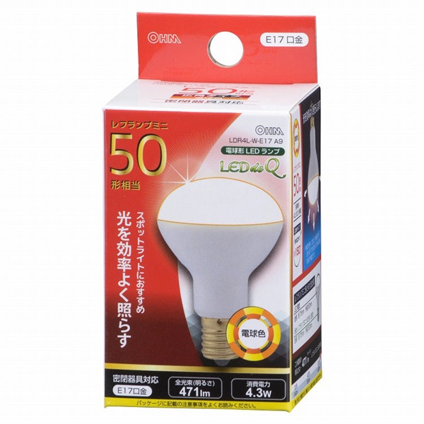 ECO de Q 12W E17型電球 10個セット ECO de Q 12W E17型電球 1箱セット