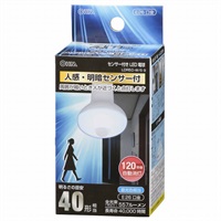 オーム電機　LED電球 レフランプ　40形相当 人感・明暗センサー付 昼光色　OHM(4971275607880)
