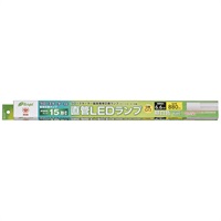 オーム電機　直管LEDランプ　G13 昼白色　グロースタータ器具専用　片側給電仕様(15形相当)