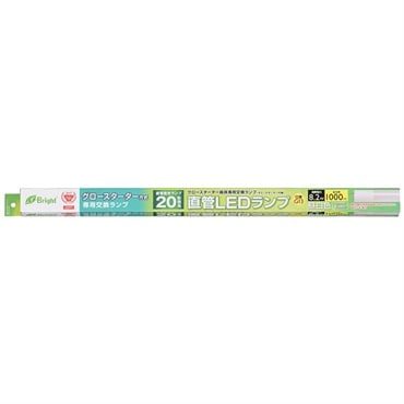オーム電機　直管LEDランプ　G13 昼白色　グロースタータ器具専用　片側給電仕様(20形相当)