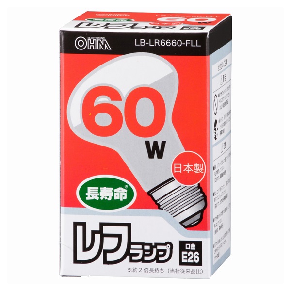 オーム電機 LED電球 レフランプ形 60形相当 E26 昼光色 [品番]06-0772 LDR6D-W A9 n5ksbvb LED電球 レフランプ形 60形相当 E26 昼光色 [品番]06-0206｜株式会社