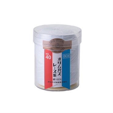金票40番レース糸100g 玉巻 白