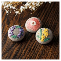 [専用　こり様]くるみボタン 刺繍 フェルト ハンドメイド キジトラ ビーズ 専用 こり様]くるみボタン 刺繍 フェルト ハンドメイド キジトラ