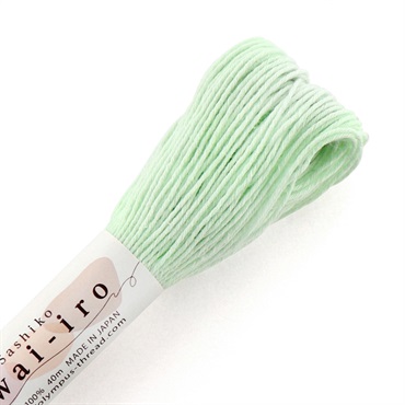 刺し子糸　Sashiko Awai-iro　単色(ミントクリーム A3)