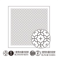 刺し子　花ふきん布パック(十字花刺しH106)