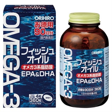 フィッシュオイル 徳用 90日分 360粒 オリヒロ