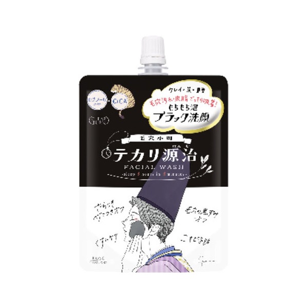クリアターン 毛穴小町 テカリ源治 もちもちブラック洗顔 120g クリア