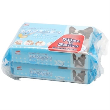 ネオウェッティ 流せるウェットティッシュ 70枚×2個パック NEO WETTY コーチョー