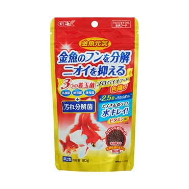 金魚元気 プロバイオフード 色揚げ 80g ジェックス