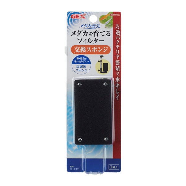 メダカ元気 メダカを育てるフィルター 交換スポンジ 1個 ジェックス(1個)