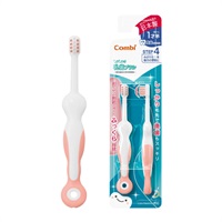 コンビ テテオ はじめて歯みがき 乳歯ブラシ STEP4 ももいろ 1才半頃～ 歯ブラシ(4972990184748)