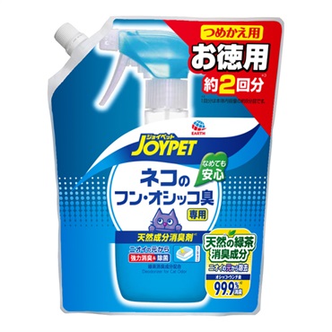 ジョイペット 天然成分消臭剤ネコのフン・オシッコ臭専用 つめかえ用 お徳用 450ml アース・ペット