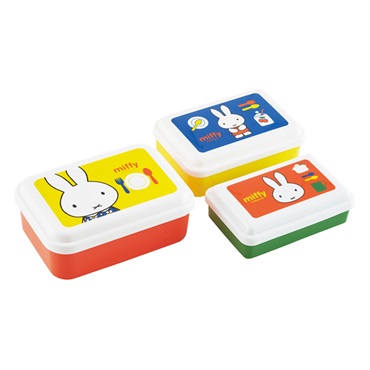 入れ子式シール保存容器3個 ミッフィー20