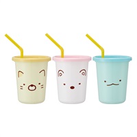 ストロー付タンブラー 3個セット すみっコぐらし 320ml スケーター(320ml)