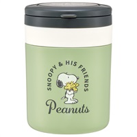 スケーター　折りたたみ ハンドル付き 保温 保冷 デリカポット スープジャー 300ml 　スヌーピー　バッジ　PEANUTS 　SNOOPY(LJFO3AG)