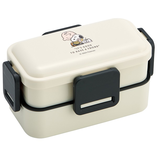 スケーター　２段ふわっと弁当箱　スヌーピー　バッジ　 PEANUTS　 SNOOPY(PFLW4AG)