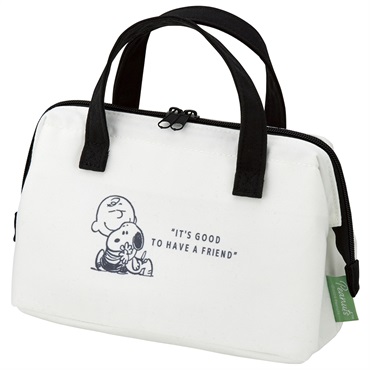 スケーター 保冷がま口型バッグ スヌーピー バッジ PEANUTS SNOOPY
