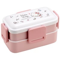 スケーター 抗菌2段ふわっと弁当箱 ハローキティ 水彩コスメ
