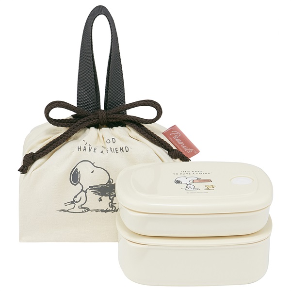 スケーター 巾着付ランチセット スヌーピー バッジ PEANUTS SNOOPY
