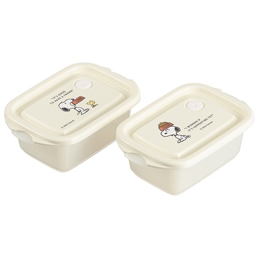 スケーター　シールボックス２Ｐ　スヌーピー　バッジ　PEANUTS　 SNOOPY(300ml)