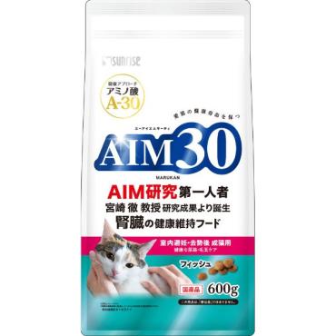 AIM30 600g サンライズ sunrise マルカン(室内避妊・去勢後成猫用健康な尿路・毛玉ケアフィッシュ)