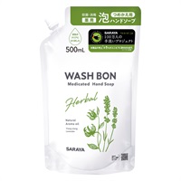 ウォシュボン ハーバル 薬用 ハンドソープ 詰替 500ml ウォシュボン WASH BON サラヤ 【医薬部外品】(500ml)