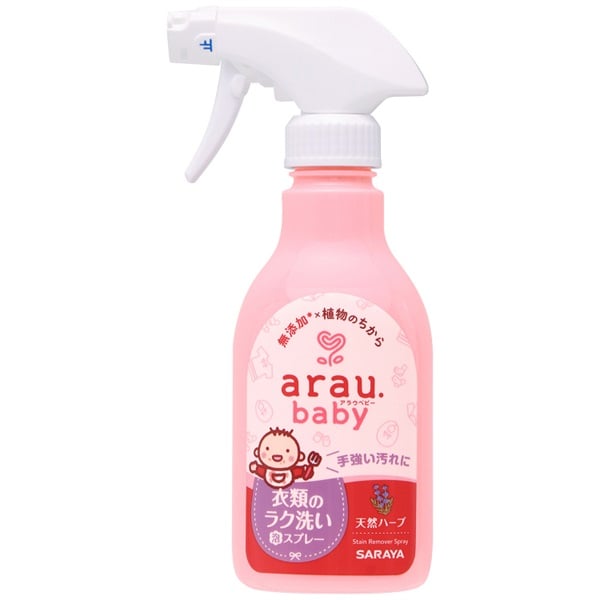 アラウ.ベビー 衣類のラク洗い泡スプレー 本体 280ml 洗濯用石けん(4973512259708)