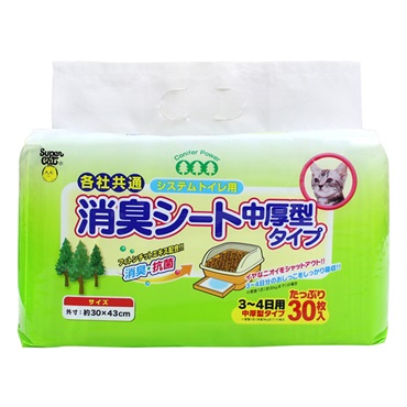 システムトイレ用 消臭シート 中厚型タイプ 30枚 スーパーキャット