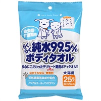 らくらく 純水99.5% ボディタオル 25枚 スーパーキャット(25枚)