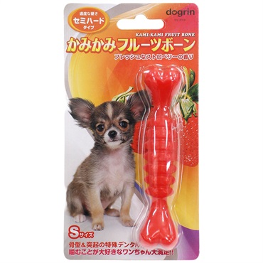 かみかみ フルーツボーン ストロベリー S セミハードタイプ 1個 スーパーキャット