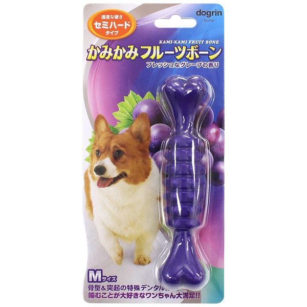 かみかみ フルーツボーン グレープ M セミハードタイプ 1個 スーパーキャット(1個)