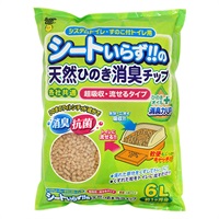 シートいらず!!の 天然ひのき消臭チップ ひのきオイルプラス 6L スーパーキャット(6L)
