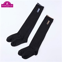 オーバーニーソックス2足組 ボックスロゴ トップバリュ キッズ19cm