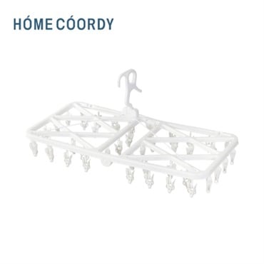 ホームコーディ つまみやすいピンチ折りたたみ角ハンガー42ピンチ