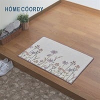 ホームコーディ　ほんのり起毛シェニール織　インテリアマット(アイボリー-47×70cm)