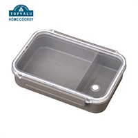 ホームコーディ　シンプル1段ランチボックス　810ml(ダークグレージュ)