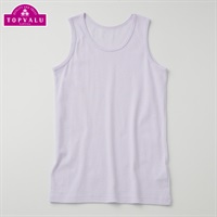 ピースフィットクール コットン タンクトップ トップバリュ キッズ 女の子 100cm-160cm(パープル-100cm)