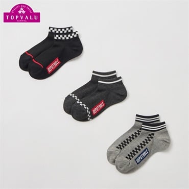 スニーカーインソックス3足組 男の子 トップバリュ キッズ 19