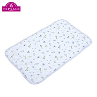 ピースフィットクール 接触冷感 敷きパッド サックス アニマル柄