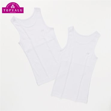 オーガニックコットン 胸二重タンクトップ2枚組インナー GIRLS